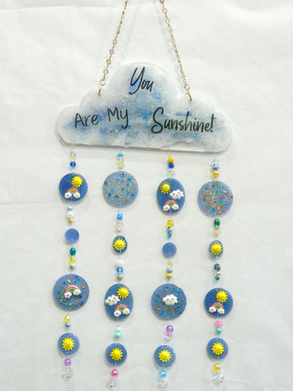 Resin "You Are My Sunshine" Hanging Mobile, Nursery Decor