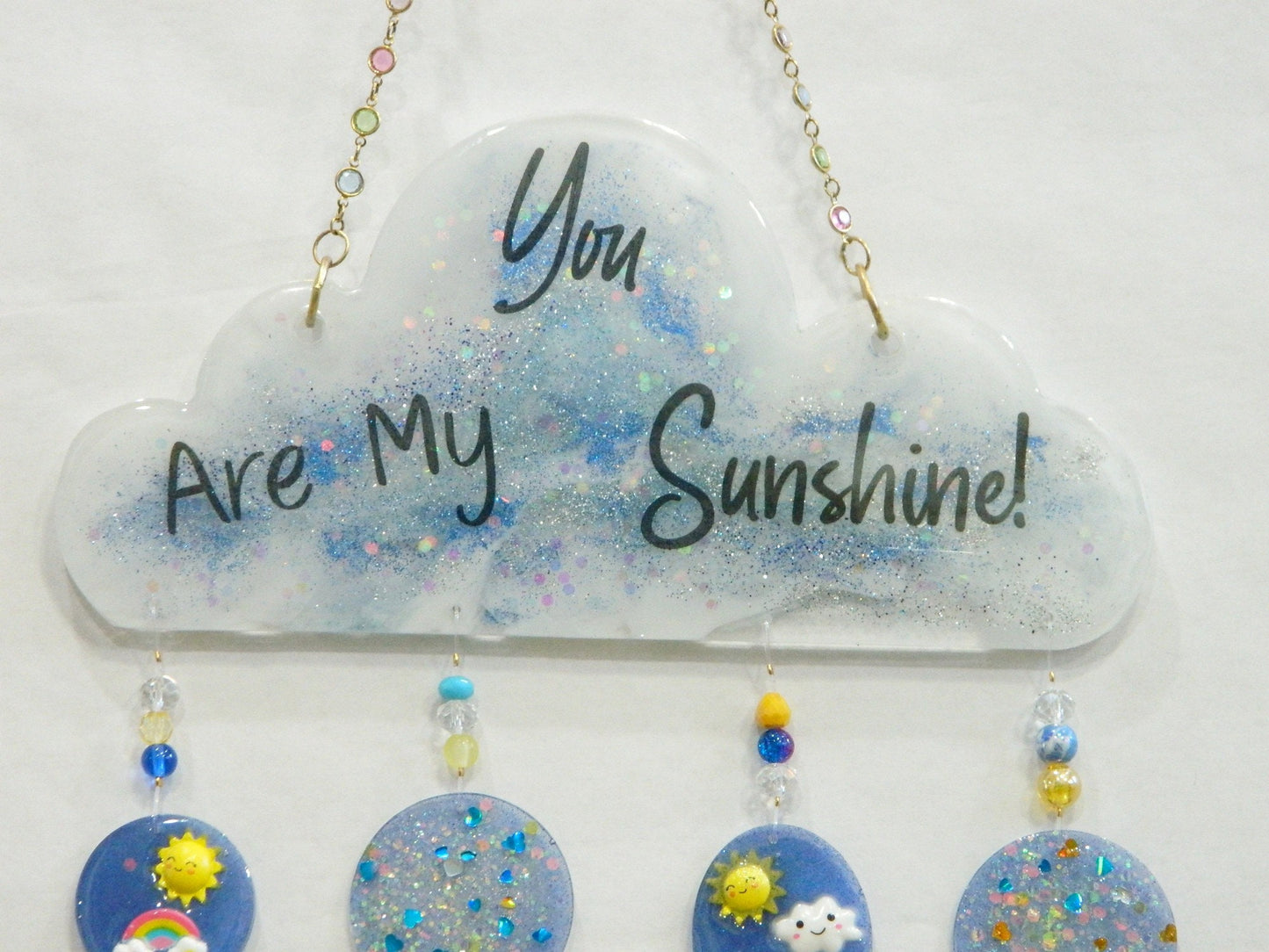 Resin "You Are My Sunshine" Hanging Mobile, Nursery Decor