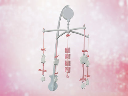 Resin Sheep & Ribbons Crib Mobile, Multiple Colors, Handmade